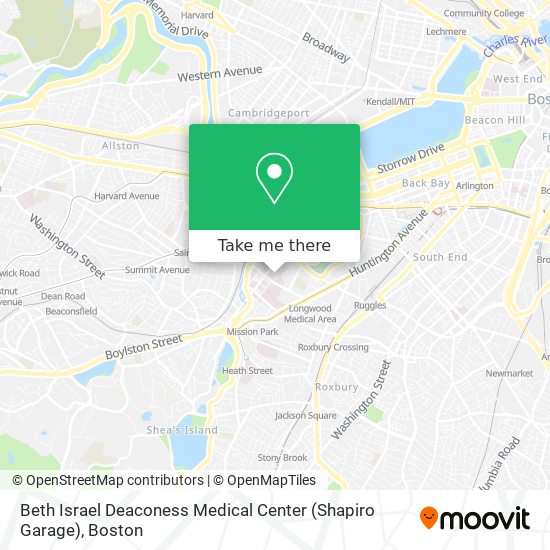 Beth Israel Deaconess Medical Center (Shapiro Garage) map