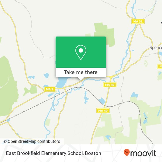 East Brookfield Elementary School map