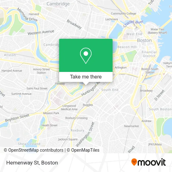 Hemenway St map