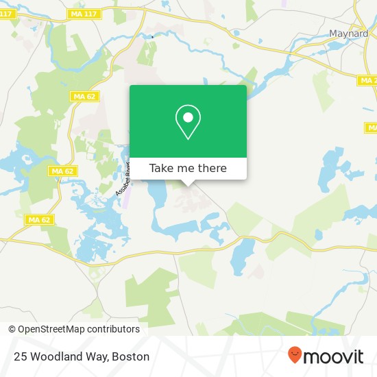 Mapa de 25 Woodland Way