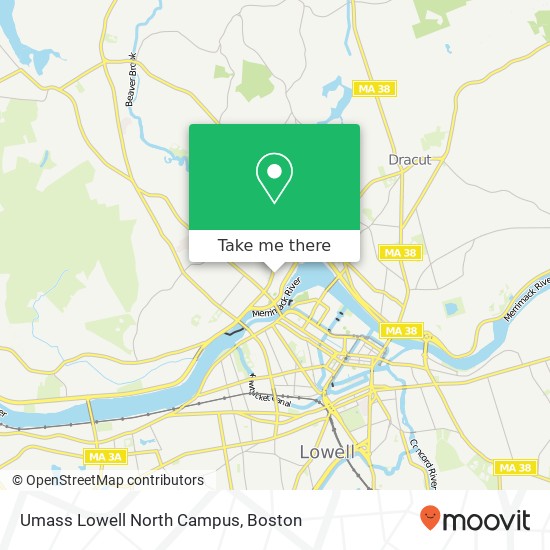 Umass Lowell North Campus map