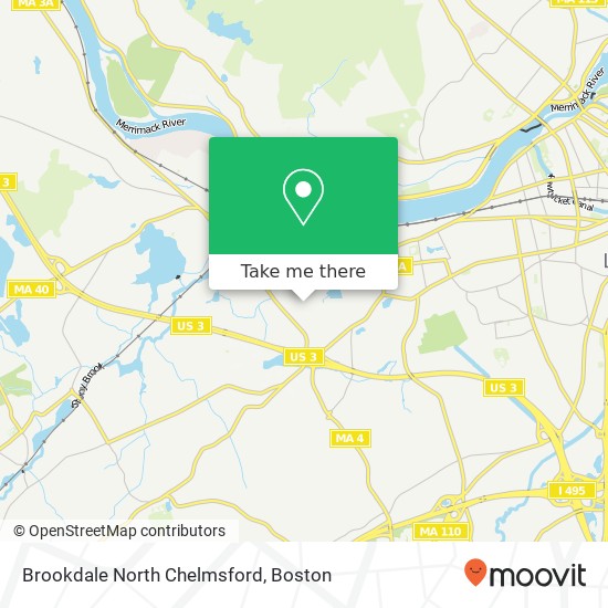 Mapa de Brookdale North Chelmsford