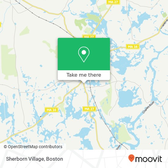 Sherborn Village map