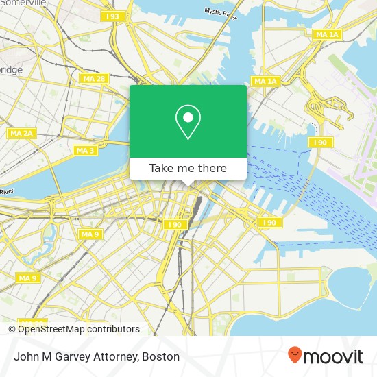 John M Garvey Attorney map