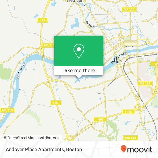 Mapa de Andover Place Apartments