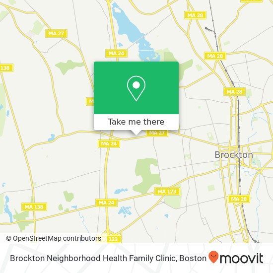 Mapa de Brockton Neighborhood Health Family Clinic