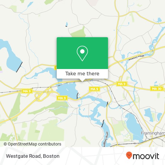 Mapa de Westgate Road