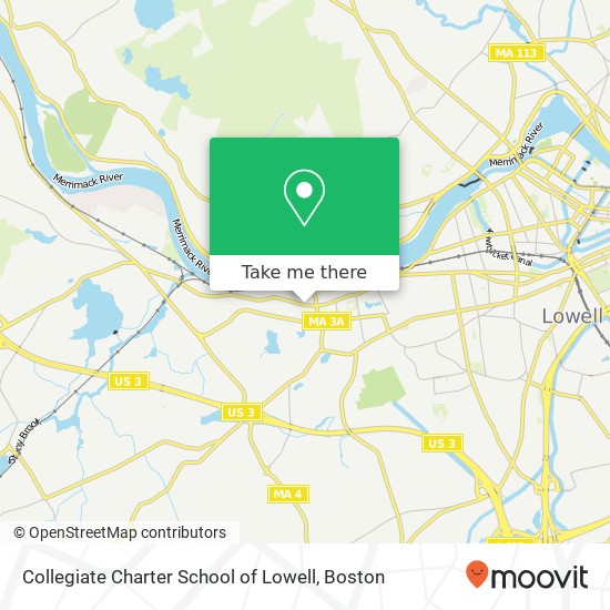 Collegiate Charter School of Lowell map