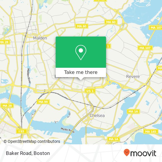 Mapa de Baker Road