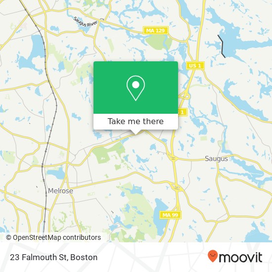 Mapa de 23 Falmouth St