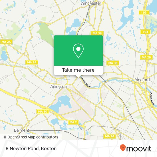 Mapa de 8 Newton Road