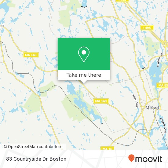 Mapa de 83 Countryside Dr