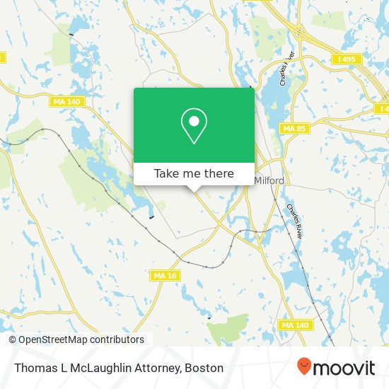 Thomas L McLaughlin Attorney map