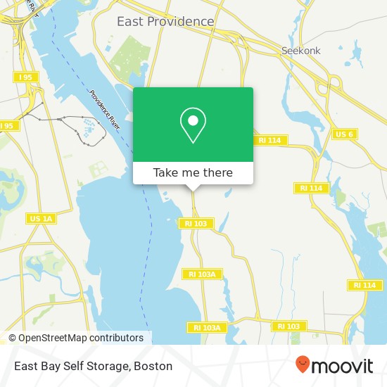 Mapa de East Bay Self Storage
