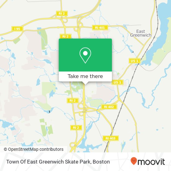 Mapa de Town Of East Greenwich Skate Park