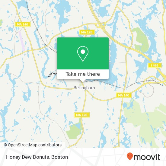 Mapa de Honey Dew Donuts