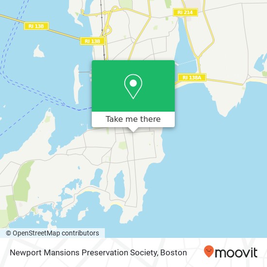 Newport Mansions Preservation Society map