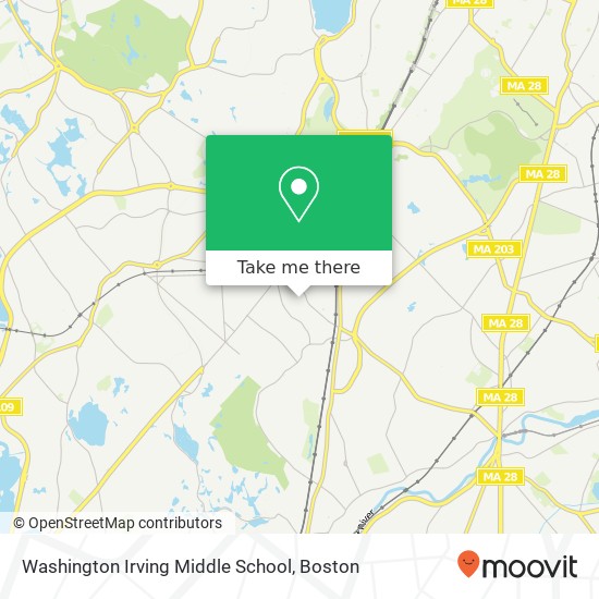 Mapa de Washington Irving Middle School