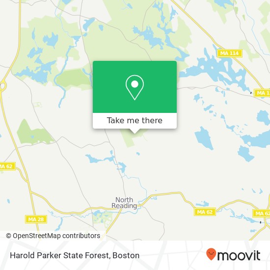 Harold Parker State Forest map