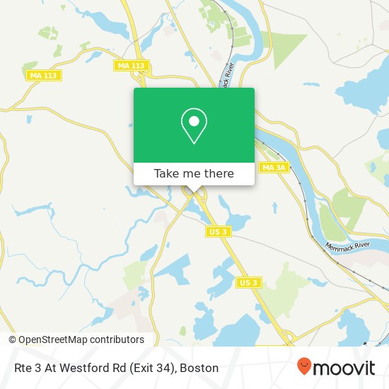 Rte 3 At Westford Rd (Exit 34) map