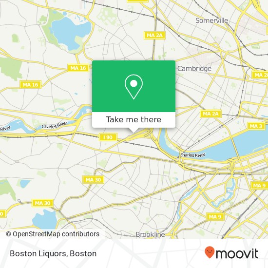 Boston Liquors map