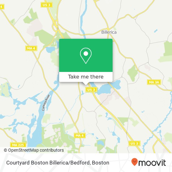 Mapa de Courtyard Boston Billerica / Bedford