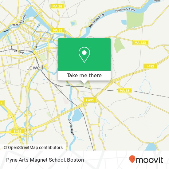 Mapa de Pyne Arts Magnet School