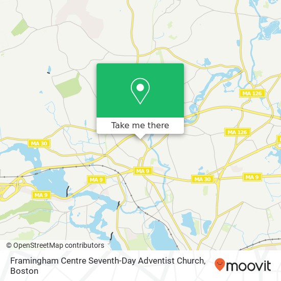 Framingham Centre Seventh-Day Adventist Church map