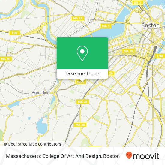 Mapa de Massachusetts College Of Art And Design