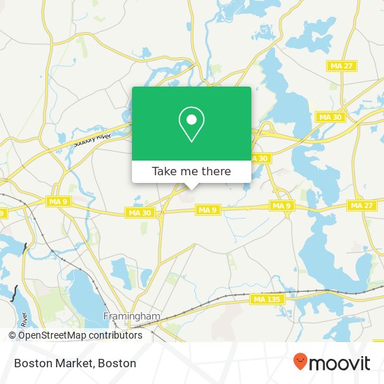 Mapa de Boston Market