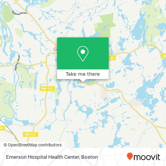 Mapa de Emerson Hospital Health Center