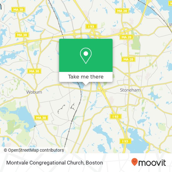 Montvale Congregational Church map