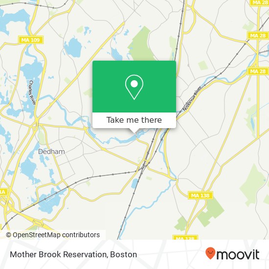 Mapa de Mother Brook Reservation