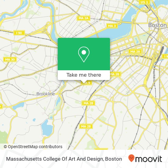 Mapa de Massachusetts College Of Art And Design