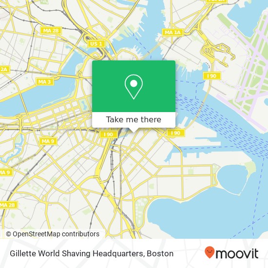 Gillette World Shaving Headquarters map