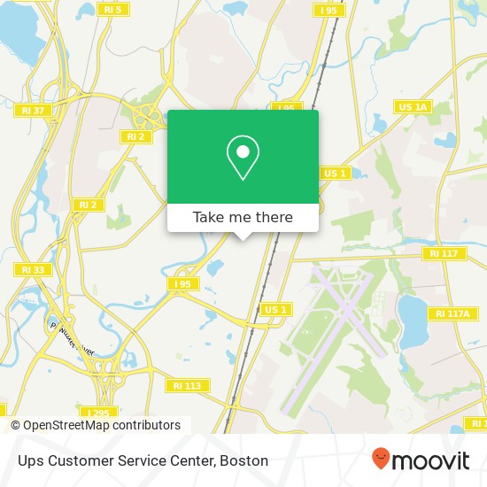 Ups Customer Service Center map