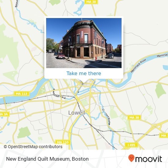 New England Quilt Museum map