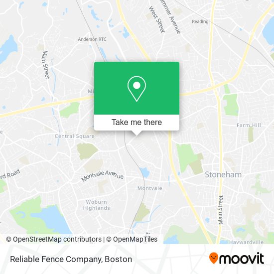 Mapa de Reliable Fence Company