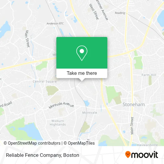 Reliable Fence Company map