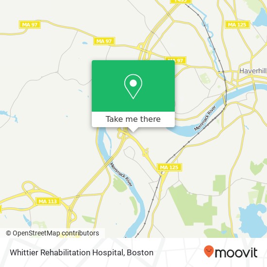 Whittier Rehabilitation Hospital map