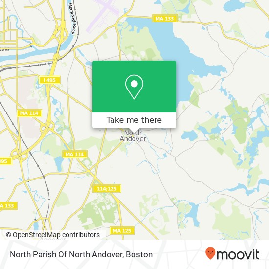 North Parish Of North Andover map