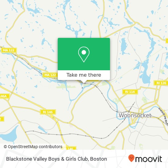 Mapa de Blackstone Valley Boys & Girls Club