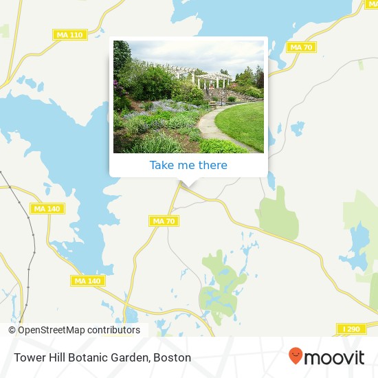 Tower Hill Botanic Garden map