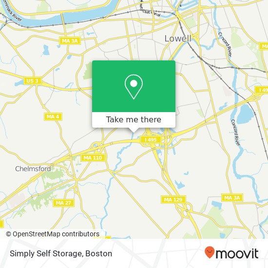 Mapa de Simply Self Storage