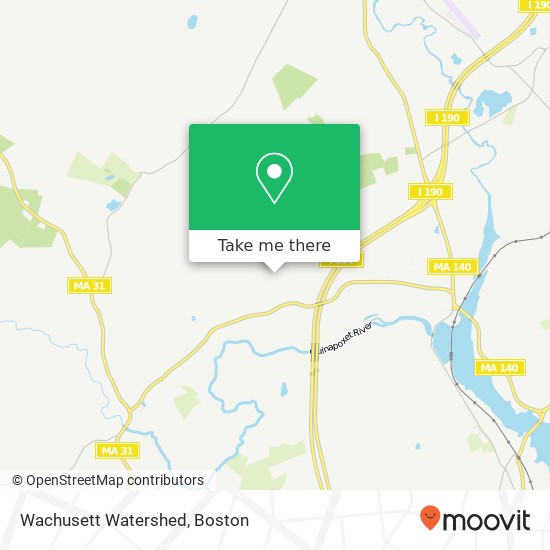 Mapa de Wachusett Watershed