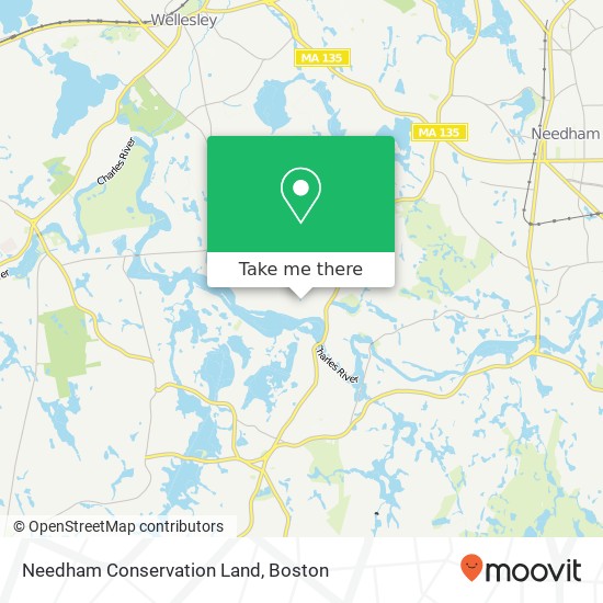 Mapa de Needham Conservation Land