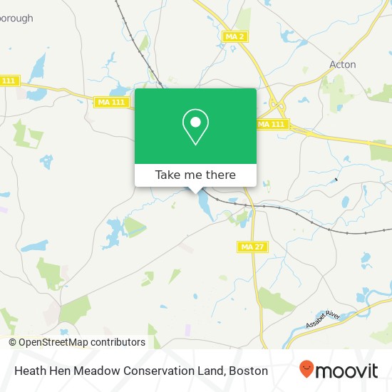 Heath Hen Meadow Conservation Land map