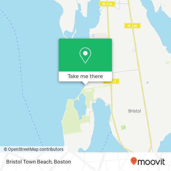 Bristol Town Beach map