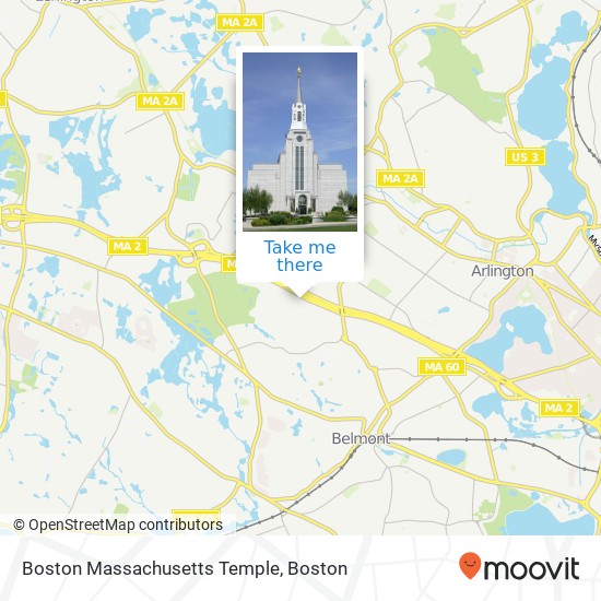 Mapa de Boston Massachusetts Temple