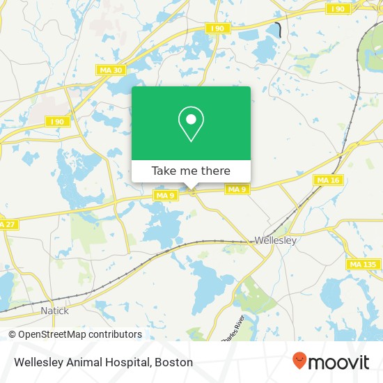 Mapa de Wellesley Animal Hospital